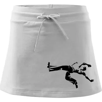 Dámská sukně Capoeira velký - Sportovní sukně - two in one - XS ( Bílá )