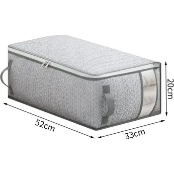 Úložný box Velká úložná taška pod postel | Skládací organizér na oblečení a textilie - Rozměry 52 x 33 x 20 cm