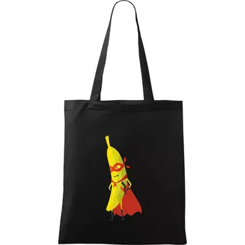 Nákupní taška Banán superman - Taška bavlněná - 42 x 38 cm ( Černá )