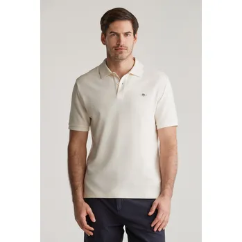 Pánská košile POLOKOŠILE GANT TEXTURED POLO CREAM