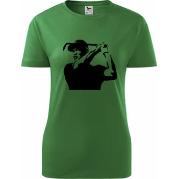 Dámské tričko Zelené dámské tričko Tiger Woods 2 - barva zelená - velikost L