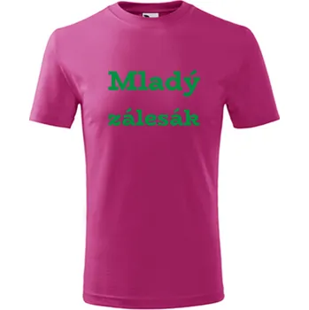 Chlapecké tričko Purpurové dětské tričko Mladý zálesák - barva purpurová - velikost 6let