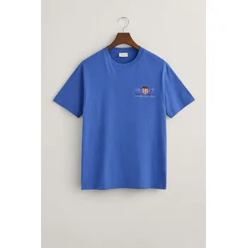 Pánské oblečení TRIČKO GANT REG ARCHIVE SHIELD EMB SS T-SHIRT RICH BLUE