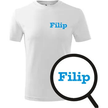 Chlapecké tričko Bílé dětské tričko Filip - dětské tričko se jménem - barva bílá - velikost 6let