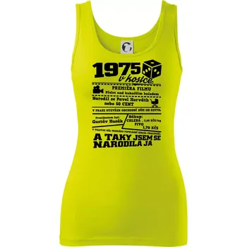 Dámské tričko 1975 v kostce - Dámské tílko - S ( Limetková )