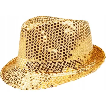 Klobouk Klobouk zlatý s flitry