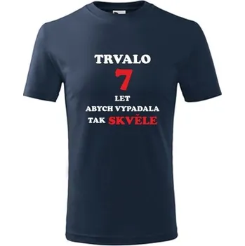 Chlapecké tričko Tmavě modré dětské tričko trvalo 7 let - dárek pro děti 7 let - barva tmavě modrá - velikost 6let