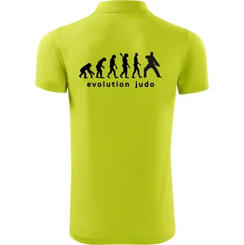 Pánská košile Judo evoluce - úder - Polokošile Victory sportovní (dresovina) - 2XL ( Limetková )