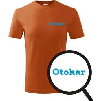 Chlapecké oblečení Oranžové dětské tričko Otokar - dětské tričko se jménem - barva oranžová - velikost 12let
