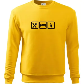 Pánská mikina Eat sleep vodní pólo v řadě - Mikina Essential pánská - M ( Žlutá )