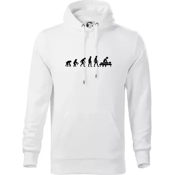 Pánská mikina Evoluce masáž - Mikina pánská Cape s kapucí - 2XL ( Bílá )