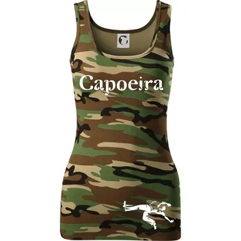Capoeira velký - Dámské Maskáčové tílko - XS ( Hnědý maskáč )