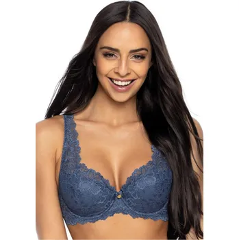 Podprsenka Dámská krajková podprsenka Carmela v safírové Mat, 70A i240_204195_2:70A