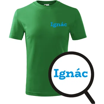 Chlapecké tričko Zelené dětské tričko Ignác - dětské tričko se jménem - barva zelená - velikost 10let