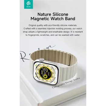 Deví řemínek Nature Silicone Magnetic Watch Band 40/41/42mm - Black