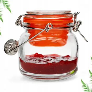 Zavařovací sklenice ZAVAŘOVACÍ SKLENICE S KLIPEM SKLENICE ZAVAŘOVACÍ SKLENĚNÁ S TĚSNĚNÍM 0,75L MALÁ ZAVAŘOVACÍ SKLENIČKA ZAVAŘENINY WEK