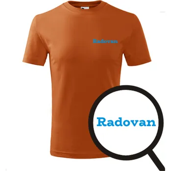 Chlapecké tričko Oranžové dětské tričko Radovan - dětské tričko se jménem - barva oranžová - velikost 8let
