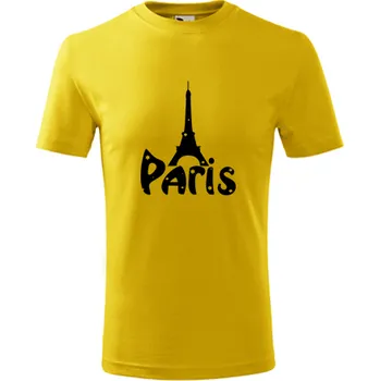 Chlapecké tričko Žluté dětské tričko Paříž - barva žlutá - velikost 4roky