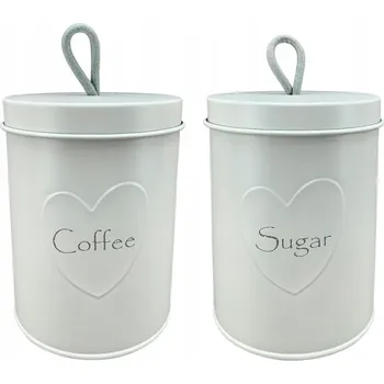 Dóza na potraviny Dózy na kávu a cukr 1,4 l romantický styl srdce kuchyně vintage