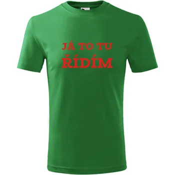 Chlapecké tričko Zelené dětské tričko Já to tu řídím - barva zelená - velikost 6let