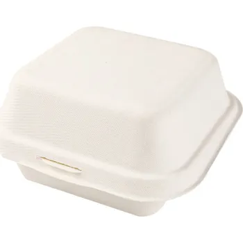 Termobox 24 ks jednorázové kraftové krabičky na jídlo 15x15x8 cm Burger Dort Oběd Nádoby s víkem Mastuvzdorné Krabičky na jídlo s sebou