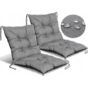 Polštář Polštář zahradní šedý 50x50 cm voděodolný s vázáním