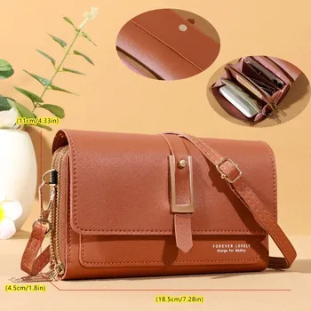 Kabelka Dámská elegantní kabelka přes rameno | malá kabelka, dámská peněženka - Světle hnědá