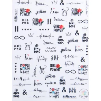 Samolepicí tenké valentýnské Samolepky na nehty Č. CA-626