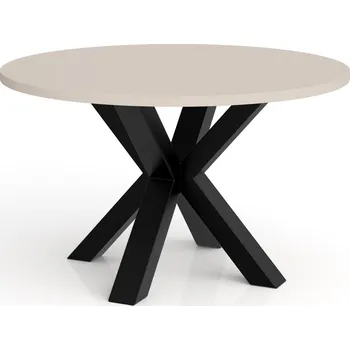 Konferenční stolek Konferenční stolek Noe průměr 90 cm s kulatou kašmírovou deskou a nohami ve stylu