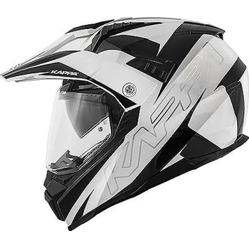 Helma na motorku KAPPA KV30 ENDURO FLASH - enduro bílá moto přilba XS