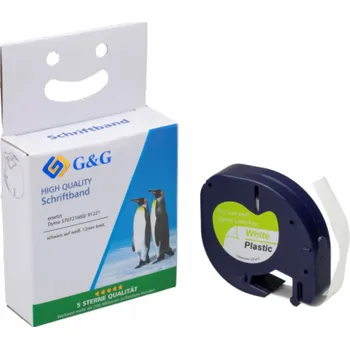 Pásek do tiskárny G&G Schriftband 12mm x 4m sw-ws komp. m. Dymo S0721660/ 91221
