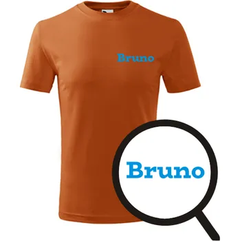 Chlapecké tričko Oranžové dětské tričko Bruno - dětské tričko se jménem - barva oranžová - velikost 4roky