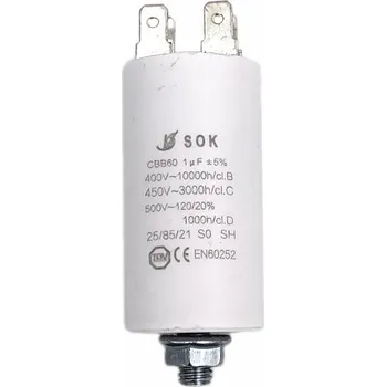 Kondenzátor Kondenzátor rozběhový 1mF konektory