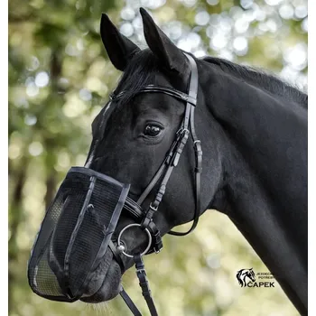 Koňská maska proti hmyzu Síťka Waldhausen -FLY NOSE- - Černá - Pony