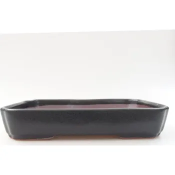 Květináč Keramická bonsai miska 18 x 13 x 3,5 cm šedá