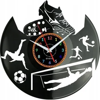 Hodiny Fotbalové Nástěnné Hodiny Dekorativní Vinylová Deska Dárek Pro Něj