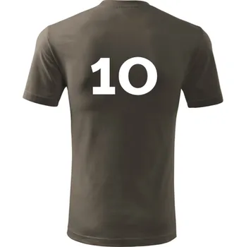 Army tričko s číslem 10 - na fotbal - fotbalové tričko - barva hnědá - velikost S