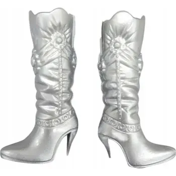 Doplněk pro panenku DÁMSKÉ MINIATURNÍ BOTY KOZAČKY NA JEHLÁCH PRO PANENKY BABI 28-30 cm