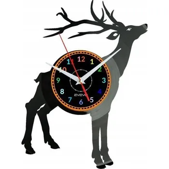 Hodiny JELEN nástěnné hodiny DEKORATIVNÍ MODERNÍ VINYLOVÁ DESKA