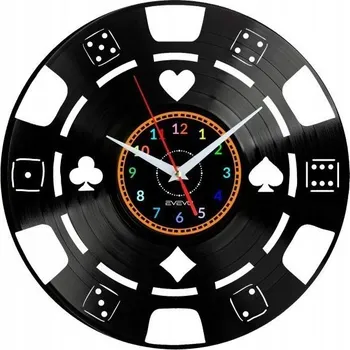 Hodiny HAZARD HODINY NÁSTĚNNÉ DEKORATIVNÍ MODERNÍ VINYLOVÁ DESKA VINYL JAKO DÁREK