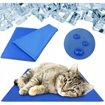 Pelíšek pro psa CHLADÍCÍ PODLOŽKA PRO ZVÍŘATA KOČKY PSA GELOVÁ M 40x50 cm PELÍŠEK VODĚODOLNÝ