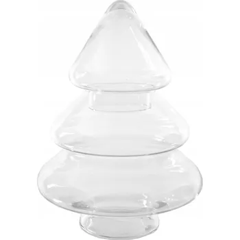 Vánoční ozdoba Skleněná vánoční ozdoba Sigma-Glass 27x21 cm stromeček