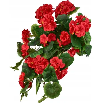 umělá květina Muškát převislý červený v keramickém květináči 50×35 cm