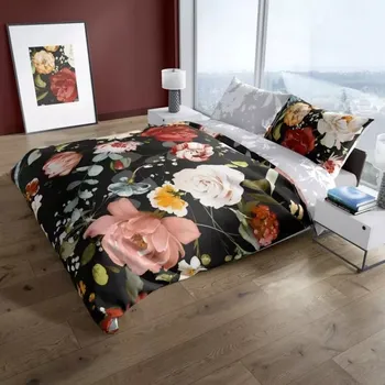 Povlečení Bavlněné saténové povlečení elegantní s květinovým vzorem Nobile Dandelia 220x200cm