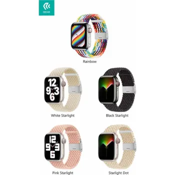 Řemínek na hodinky Deví řemínek Deluxe Series Sport4 Nylon Braided Adjustable Band 44/45/46mm - Starlight Dot