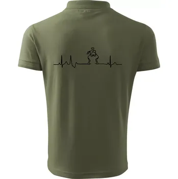 Pánská košile EKG zamilovaný pár - Polokošile pánská Pique Polo 203 - 4XL ( Khaki )