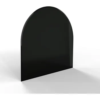 Krbová kamna HS FLAMINGO Sklo pod kamna - FLAMINGO Oblouk 1000x1000 mm, černé, fazeta / R500 / 6 mm