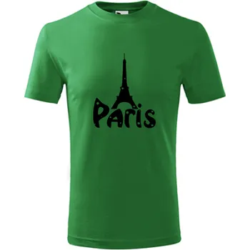 Chlapecké tričko Zelené dětské tričko Paříž - barva zelená - velikost 8let