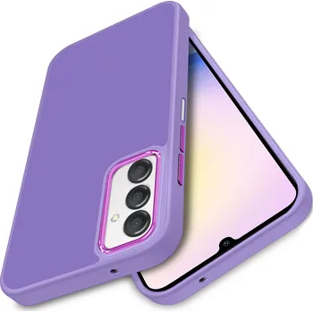 Pouzdro na mobilní telefon Zadní Kryt KrainaGSM pro Samsung Galaxy A25 5G fialový