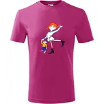 Purpurové dětské tričko Pipi Dlouhá Punčocha - dárek pro holčičku - dárek pro dívku - barva purpurová - velikost 4roky